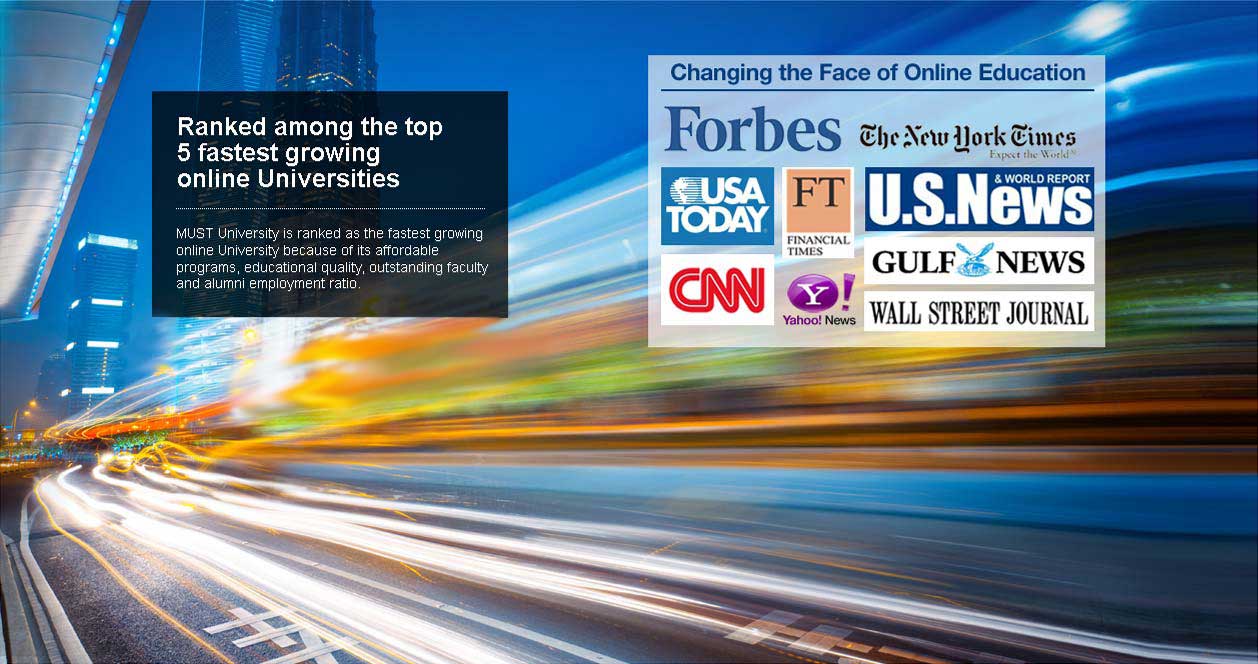 Ranked among 5 fastest growing universities